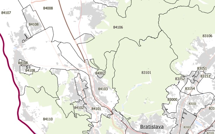 Mapa PSČ v PDF