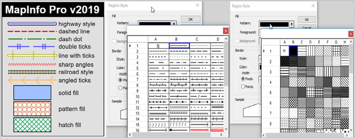 MapInfo Pro v2019 - změny v okně Sestava