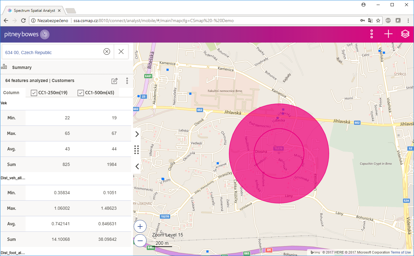 Spectrum Spatial Analyst - práce s daty